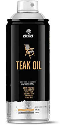 Montana Colors MTN Pro Barniz Aceite de Teca, Spray 400ml, 400 ml (Paquete de 1), 400