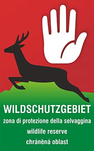 Schild: Wildschutzgebiet - Aluverbundtafel A4 (210 x 297 mm) nachleuchtend
