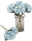 Kisflower 6 Blaue Blumen, Seide, Hortensien, künstliche Blumen, realistische Hortensien, Blumenstrauß für Hochzeit, Party, Büro, Heimdekoration (blau)
