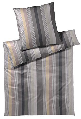 Joop! Bettwäsche Stripes Stone 1 Bettbezug 135 x 200 cm + 1 Kissenbezug 80 x 80 cm