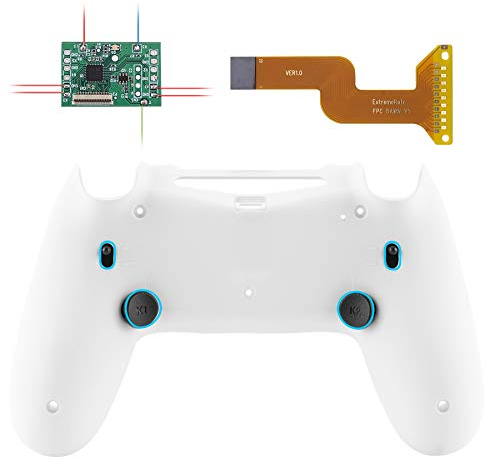 eXtremeRate DAWN 2.0 Remap kit Trigger Stop per ps4 Controller,2 Tasti Posteriori Pulsanti Aggiuntivi Back Buttons Cover Trigger Lock per ps4 Joystick JDM-040/050/055-Bianco