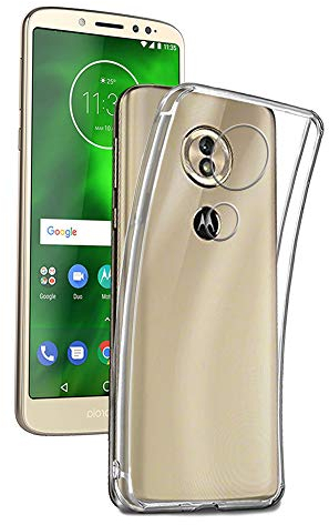 REY Transparent Silikonhülle TPU für Motorola Moto G6 Play, Handyhülle Premium Kratzfest TPU Durchsichtige Schutzhülle, Ultradünne 0,33 mm