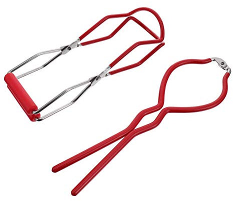 Cabilock Glasflasche Flaschenöffner 2 Stück Einmachglas Lifter Zange Edelstahl Glas Greifer Anti Verbrühungsclip Glasschlüssel für Küche Restaurant Herd Backgeschirr Zubehör Klemmbausteine
