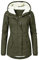 HHMY Parka da Donna Invernale, Caldo, in Pelliccia di Orsacchiotto, Foderato, Impermeabile, Spesso, Giacca Trapuntata a Vento, Taglia S - 4XL, Verde