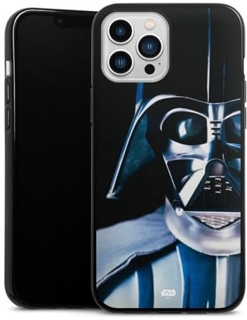 DeinDesign Silikon Hülle kompatibel mit Apple iPhone 13 Pro Max Case schwarz Handyhülle Darth Vader Star Wars Fanartikel