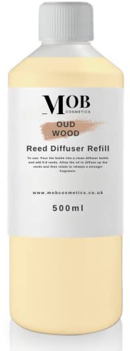 Moments of Bliss Cosmetics 500ml Designer & Fine Fragrance Reed Diffuser Oil Refill - Highly Concentrated - Made to Order! (Oud Wood)