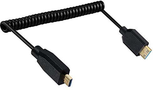 LOKEKE Câble mini HDMI vers micro HDMI 8K version 2.1, plaqué or micro HDMI vers mini HDMI mâle vers mâle, 8K @ 60Hz 4K @ 120Hz, eARC HDR10, compatible avec PS5 TV Switch Roku (Micro-Mini)