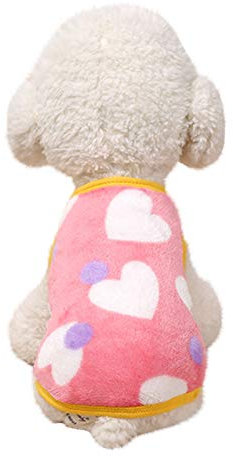Tonsee Accessoire Hund Pullover Welpen-T-Shirt Warm Pullover Haustier Haustier und Druck Büste Hund Leopard Kleidung Produkt Winter Heimtierbedarf Hundepullover Für Kleine Hunde (Pink, XL)
