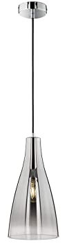 meineWunschleuchte Pendelleuchte einflammig Glas Chromfarben verspiegelt Ø 23cm