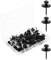 Mr. Pen- Double Headed Picture Hanging Nails, 50 Pack, Black, Push Pins for Wall