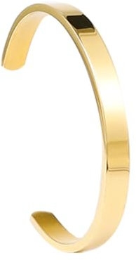 MILAKOO 6mm Gold Filled Bracelet Sterling Silver Open Cuff Bracelets Plain Color Tiny Bangle