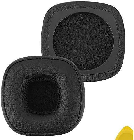 GEEKRIA QuickFit Ersatz-Ohrpolster für Marshall Major IV/4, Schwarz, Memory Foam, Leder