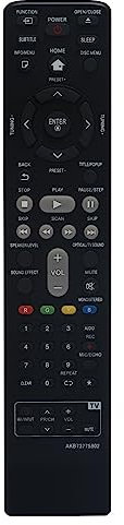 AULCMEET Télécommande de rechange AKB73775802 Sub AKB73775809 AKB73775801 AKB73775804 AKB73775806 pour LG Blu-ray DVD Home Cinema System BH6220S BH6320H BH6420P BH6520T BH6520T BH66520T BH66520T
