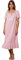 Nanxson Femme Chemise De Nuit Victorienne en Coton Style Princesse à Manches Courtes/Longues (XXL, Manches Courtes Rose)