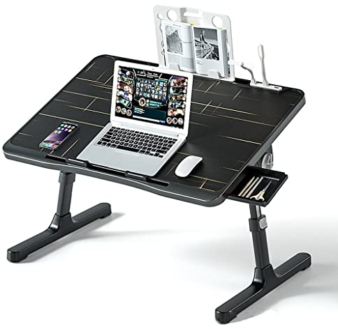 Computertisch, Laptop-Schreibtisch, Bett-Schreibtisch, Büro-Schreibtisch, Haushalt, multifunktionaler Faltbarer Hubtisch, Schreibtisch für Schlafzimmer