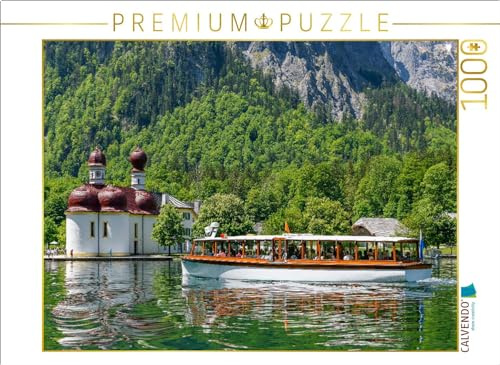 CALVENDO Puzzle Halbinsel Hirschau mit St. Bartholomä, Schönau | 1000 Teile Lege-Größe 64 x 48 cm Foto-Puzzle für glückliche Stunden