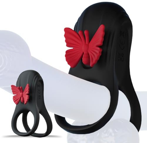 Penisring Schmetterling Vibrator, Sex Spielzeug Für Die Männer Penis Ring Unisex Mit 10 Vibrationsmodi, Sex Spielzeug Für Die Männer Penisringe Cock Ring Für Paar Set