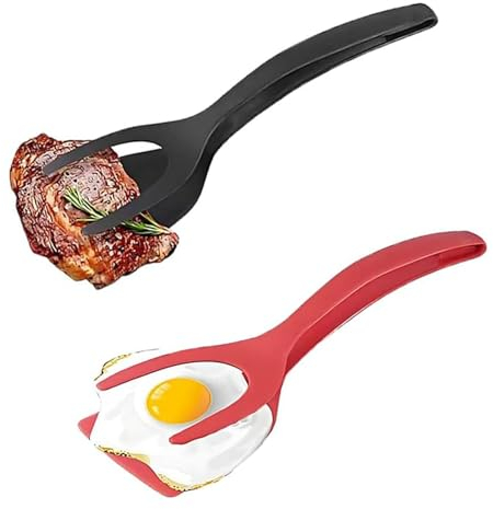 Generic Fried Egg Flipper - 2 in 1 Grip and Flip Spatula Tongs, Egg Flipper Tong