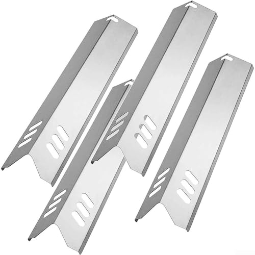 Oceanlend Lot de 4 plaques chauffantes en acier inoxydable pour barbecue à gaz, 93WV87KT4N97YW36U6DP6F9MIPKSK