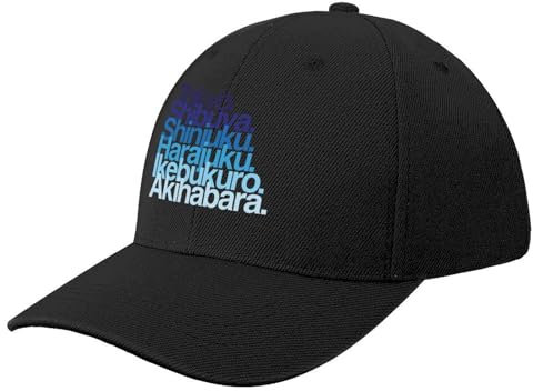 LXCUDXZ Baseball Kappe Tokyo Districts (Blues) Baseball Cap Wild Ball Hut Luxus Mann Hut Sonnenhüte für Frauen Männer Party Geschenk