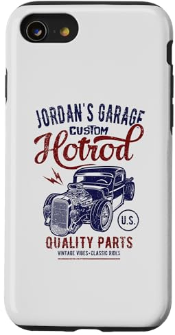 Hülle für iPhone SE (2020) / 7 / 8 Jordan's Hotrod Garage Oldtimer im Jordan-Design