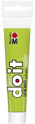 Marabu DO IT Craft Paint, 36 ml citron vert, peinture acrylique satinée pour le bricolage et les loisirs créatifs, peinture à l'eau, résistante aux intempéries, à la lumière, végétalienne, 12760076154