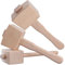 HOIGON 3 x Holzhammer, 24,1 cm, Eishammer, Buche, Massivholz, Schreinerhammer für Holzbearbeitungswerkzeug