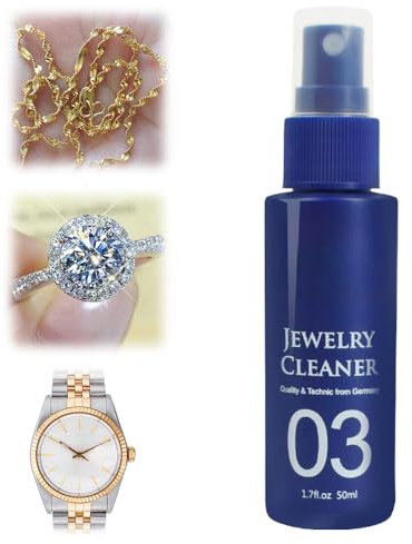 Schmuck Reiniger Spray, 2024 Neu Silberreiniger für Schmuck Ultraschallreiniger Konzentrat, Silberschmuck Reiniger für Schmuck Silberschmuck Diamanten (1 Stück)