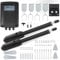 CO-Z Motore Cancello Battente 2 Ante 124W Automazione Cancello Battente con 2 Telecomandi per Porte Fino 1000kg 6m Cancello Automatico Battente Compatibile con Batteria Solare
