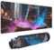 Gaming Mauspad XXL 1000x500x3 mm Magische Katze Große Gaming Tastatur Matte, Wasserdicht schreibtischunterlage, Genähte Kanten rutschfeste Gummibasis Erweiterter Schreibtisch Schutz Für Office B-106
