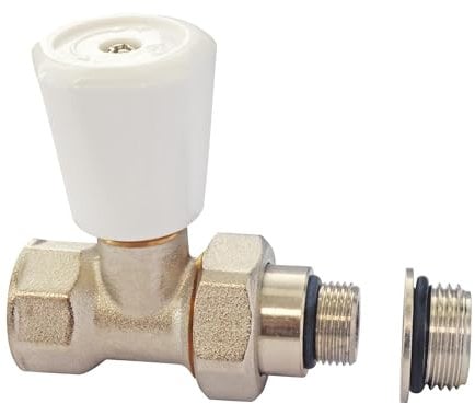 SOMATHERM FOR YOU, 601521302, Grifo sencillo ajustable niquelado derecho universal 3/8 (12x17) o 1/2 (15x21) SFY, Kit completo SFY, calefacción, Accesorios para Radiador