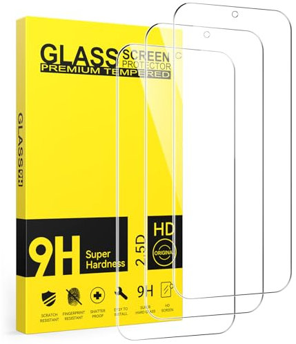 Niphabe 3 pellicole protettive in vetro temperato compatibili con Samsung Galaxy S24 FE pellicola protettiva in vetro temperato durezza 9H, pellicola protettiva HD, antigraffio, senza bolle, ultra