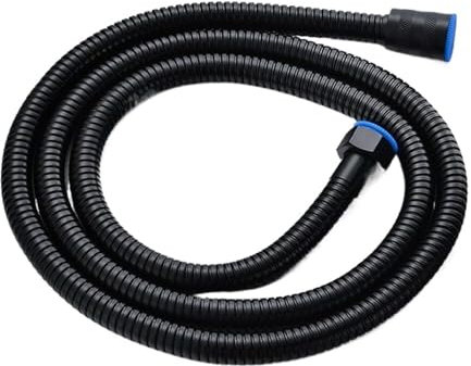 AQXYUULL Tuyau de Douche Flexible en Acier Inoxydable Noir de 1,5 mètre(80cm)