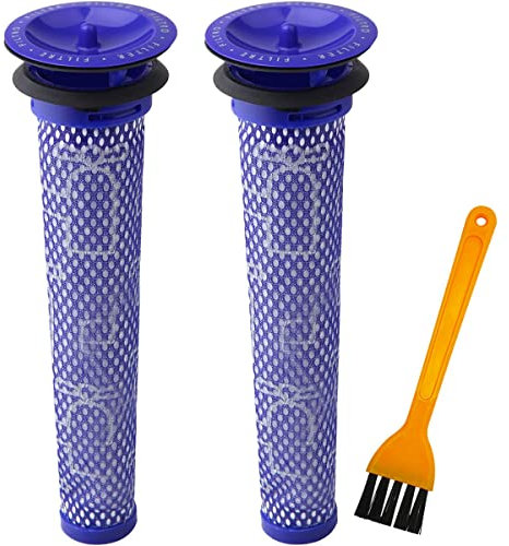EATBALE Prefiltri di Ricambio per Dyson DC58, DC59, V6, V7, V8 Vacuum. Sostituisce la Parte 965661-01. Kit 2 filtri, 1 Spazzola per la Pulizia per la Sostituzione dei filtri Dyson