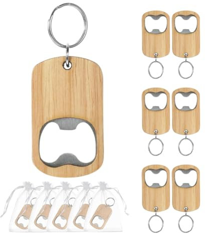 Zwfjcmsa 20 llaveros de madera personalizados para abrebotellas a granel, regalos de reunión familiar, regalos de boda