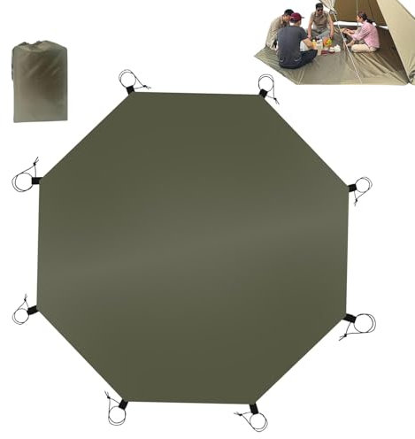 Alfombra para tienda de campaña - Alfombra para tienda de campaña de bajo coste | Alfombra duradera para tienda de campaña | Estera impermeable al aire libre octogonal de la tienda de campaña para aca