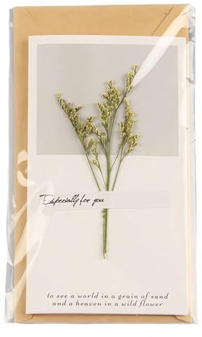 Getrocknete Blume Grußkarten Konservierte Blume Geschenkkarte Dankeskarten Einladungskarten DIY Einladung Wunschkarte für Geburtstag Weihnachten Valentinstag Muttertag