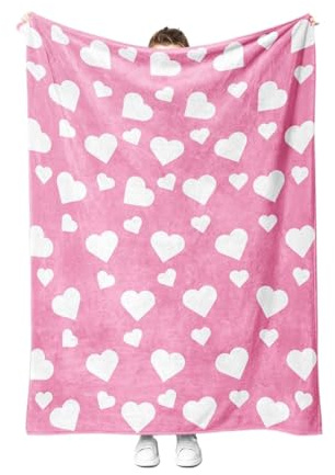 Decke mit Herzmotiv, warme Sofadecke, Valentinstagsdecke, Fuzzy Throw Blanket, Love Heart Theme Blanket, Herzdecke für Sofa, Valentine's Day Party, Bedroom Heart Blanket,