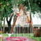 Arco nuziale triangolare in legno – Supporto per sfondo in legno naturale per matrimoni rustici in giardino e spiaggia – 2,5 x decorazione per cerimonie, perfetto per feste moderne pergolato.