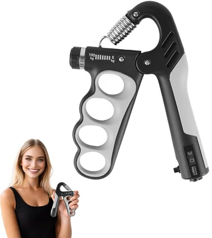 Handtrainer Unterarmtrainer mit Mechanisches Zählen - Griffkraft Trainer Einstellbarer Widerstand 5-100kg, Finger Griffstärker, Handtrainer, Grip Strength Trainer Für Den Muskelaufbau