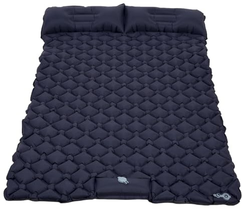ARATERVIO Doppelte selbstaufblasende Campingmatte 190x120cm – Integrierte Kissen & Fuß-/Handpumpe, leicht & wasserdicht, Outdoor Schlafmatte für Camping, Wandern, Picknick & Reisen (Marineblau)