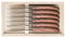 Claude Dozorme Cdozorme 3225 Coffret 6 Couteaux Steak Laguiole, 22 cm, INOX à Dents, Manche bubinga. Non garantis Lave-Vaisselle.