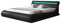 Muebles Bonitos Parisina Lit Double pour Matelas 180 x 200 Noir avec LED.