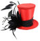 Gazechimp Vintage Fascinator Mini Zylinderhut Trachtenhut Minihut Hochzeit Frauen Damen Kostüm, Rot/Blau/Schwarz - Schwarz