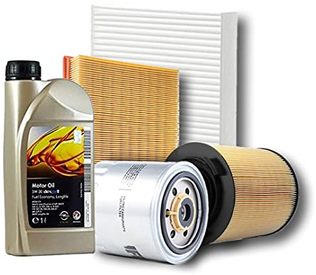 Kit tagliando auto, kit quattro filtri e 4 litri olio motore GM 5W30 (KF0009/fo)