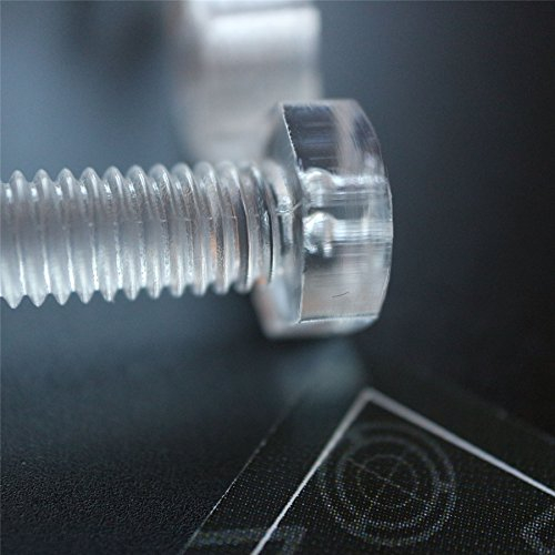 Lot de 30 Boulons et Vis, M8 x 60mm Acrylique en Plastique Transparent