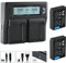 2X SK Akku Canon LP-E10 1020mAh + LCD Dual Doppel Ladegerät für Canon EOS 1100D 1200D 1300D 2000D 4000D / Rebel T3 T5 T6 und weitere