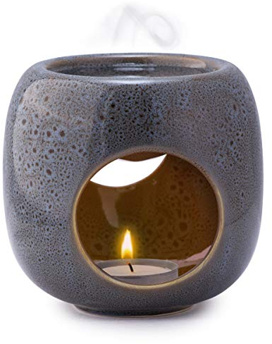 Kaloogo Sabai Scent Pure Duftlampe Keramik für ätherische Öle – minimalistisches Duftlicht – perfekte Wärmeabgabe – hochwertige Duftlampe Teelicht – für Duftwachs und Duftöl (Unterwasser Effekt)