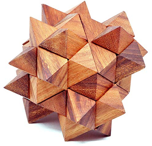 Logica Giochi Art. Duodecedro M – Rompecabezas 3D de encastre de Madera – Dificultad 4/6 Extremo – Serie Leonardo da Vinci