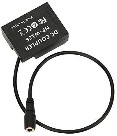 NP-W126 Dummy-Batterie, USB-Schnittstelle zum NP-W126-Volldecodierungs-Dummy-Akku-Adapter für Fuji X-T1 X-T2 X-T3 X-T10 X-T20 X-T30 X-Pro1 X-Pro2 X-Pro3